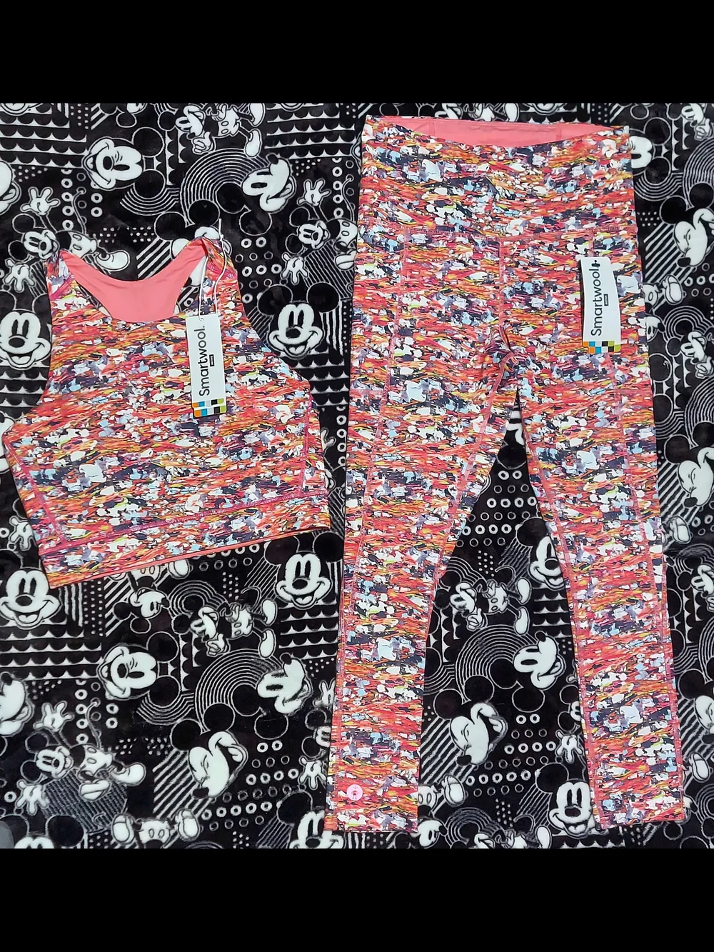 NWT Smartwool Active Merino Wool Matching Set Cropped Bra & Leggings Medium